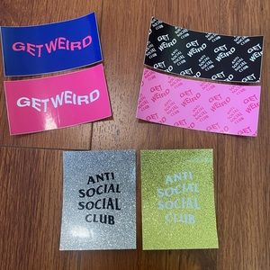 Anti Social Social Club NEW Stickers Pack (6)